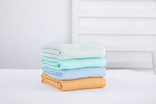 Baby Muslin Swaddle Blanket 70% Bamboo 30% Cotton Receiving Blanket 4 Pc, 47x47 