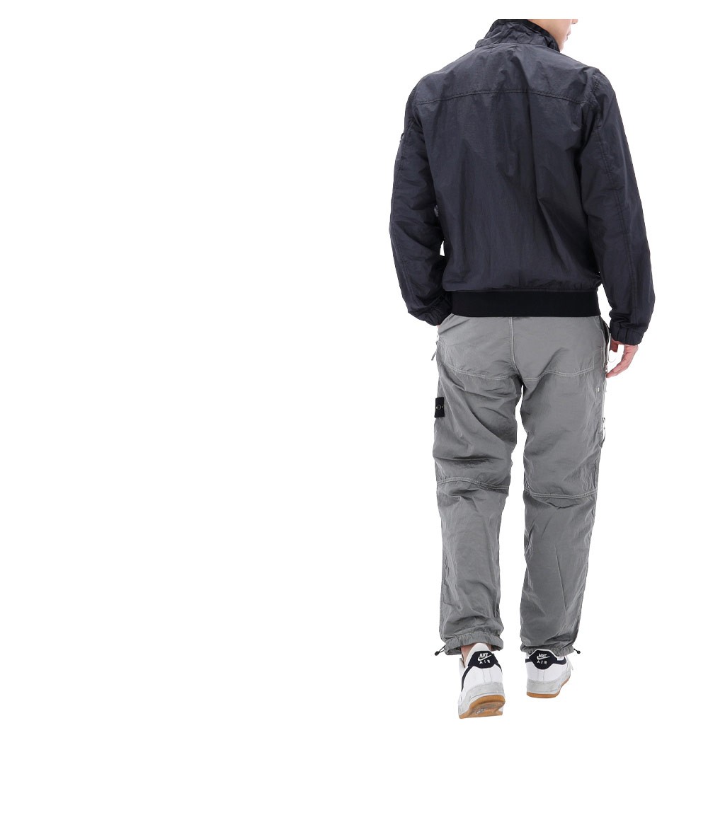 Stone Island 25SS Wappen Patch Crinkle-Laps Bomber Jacket