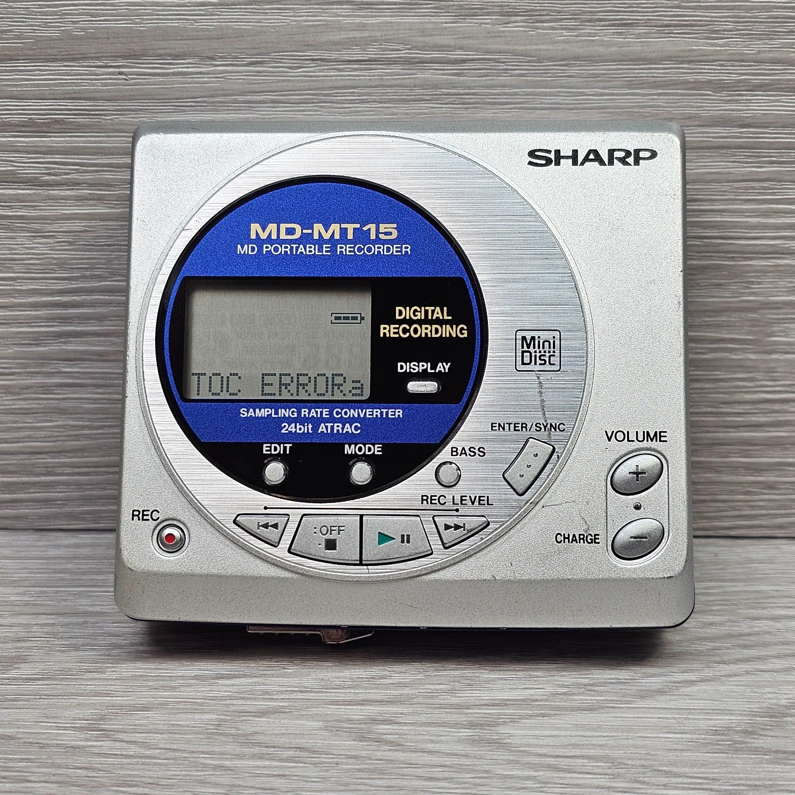 Sharp MD-MT15 MiniDisc Player Recorder Portable Faulty TOC Error Spares Repair
