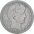 1903-O Barber Quarter Average Circ