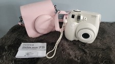 Fujifilm Instax Mini 7S Instant Camera White Pink Case Manual Tested Working