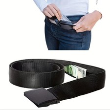 Travel men Security Belt With Hidden Pocket Anti- Theft Waist Money Key Belt