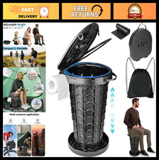 XXL 18.7 Portable Toilet for Adults - Collapsible Travel Potty with Handle, Ide