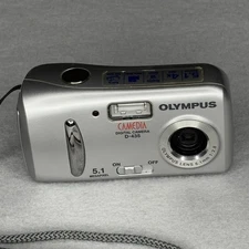 Olympus Camedia D-435 5.1MP Digital Camera, Silver Y2K Tested