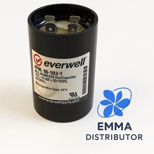 Motor Start Capacitor 161-193 MFD uF 110/125VAC 50/60Hz HVAC