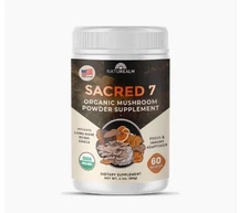 Sacred 7 Organic Mushroom Powder for Coffee - Premium Blend Lions Mane, Reishi