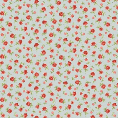 MARCUS FABRICS - Kathleen's Story by Christine Schulte - Florette - Sky ,1/4