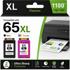 65 XL Ink Cartridge For HP 65XL ENVY 5010 5055 5058 Deskjet 2600 2652 3755 LOT