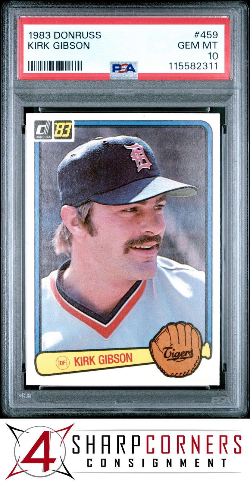 1983 DONRUSS #459 KIRK GIBSON TIGERS PSA 10