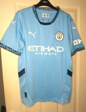 Manchester City 2024 - 2025 Puma Home Football Shirt #47 Foden | Men's small 