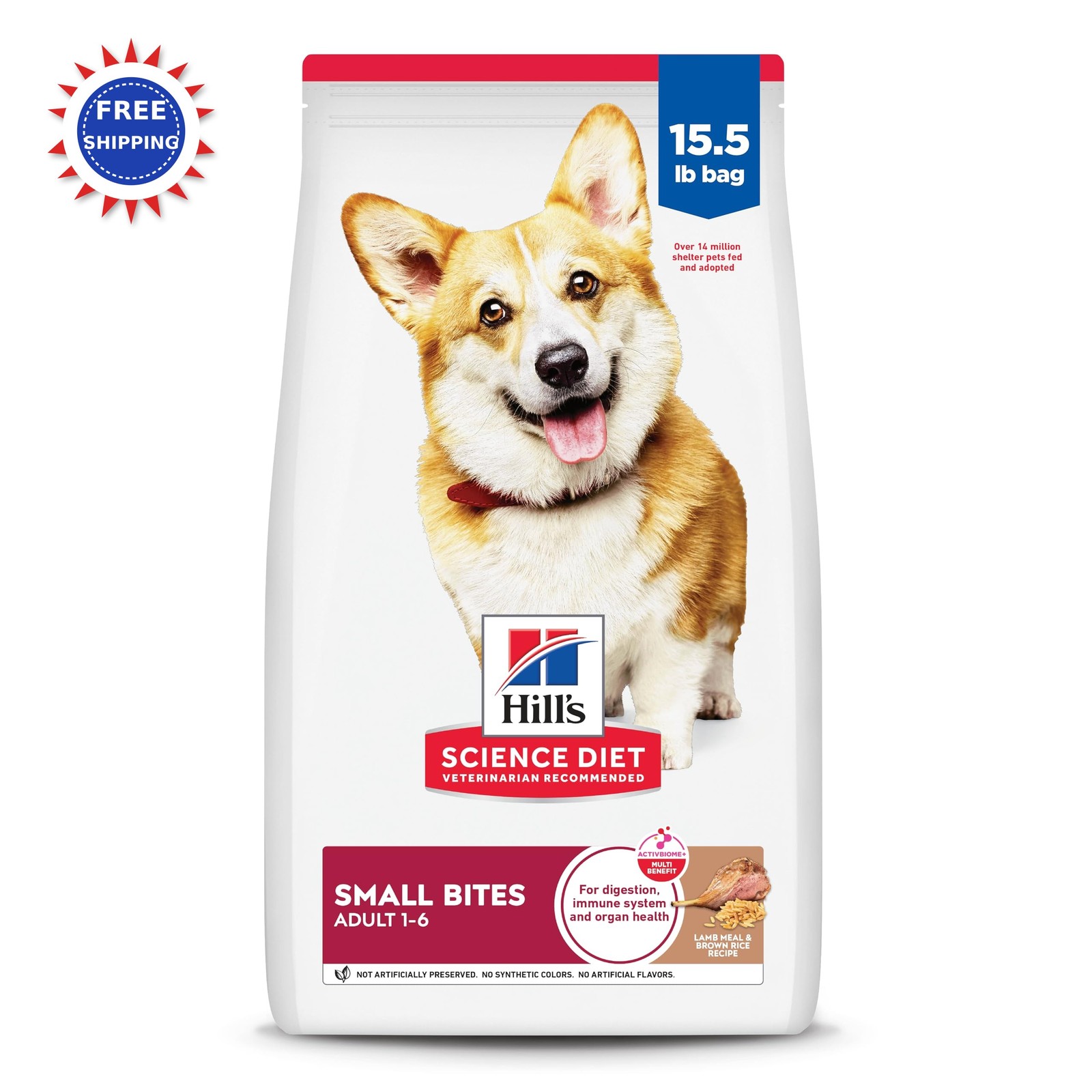 Lamb & Brown Rice Adult 1-6 Hill S Science Diet 15.5 Lb Hill