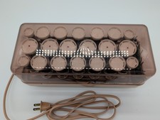 Vintage Clairol Custom CareSetter KF-20 Flocked Velvet Hot Rollers Curlers Clips