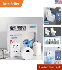 Touchless Toilet Flusher Kit Motion Sensor Flush Valve with Wireless Button...