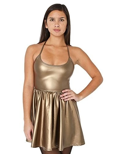 knee length dresses for ladies Poly USA 9602 Metallic Short Bow A-Line Dress main image 1