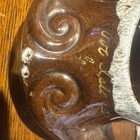 VTG REDWARE BROWN SPECKLE WHITE DRIP GLAZE RAISED SWIRL DESIGN CREAM/SUGAR EUC — photo 7