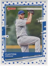 2020 Donruss #118 Clayton Kershaw Independence Day Parallel Los Angeles Dodgers
