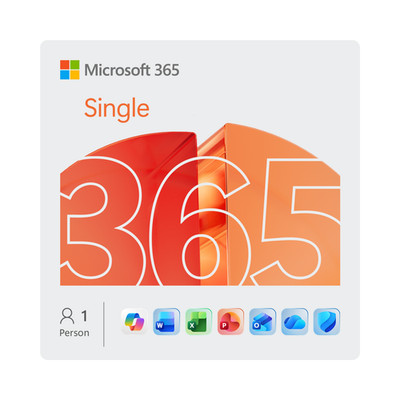 Microsoft 365 Single (Personal) | 5 Geräte | 1 Benutzer | 1 Jahr PC/Mac Download