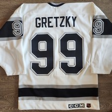 Wayne Gretzky Los Angeles Kings 1992-95 CCM Big Block Authentic Jersey 44 White