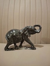 Vintage Marble Heavy Elephant Sculpture Figurine Ornament