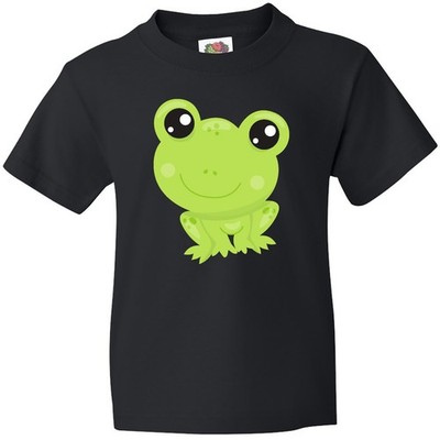 Inktastic Cute Frog, Little Frog, Baby Frog, Green Frog Youth T-Shirt Animals