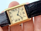 Cartier Must de MEN'S Tank Roman Original Ivory Dial 1615 MINT PAPERS SERVICED
