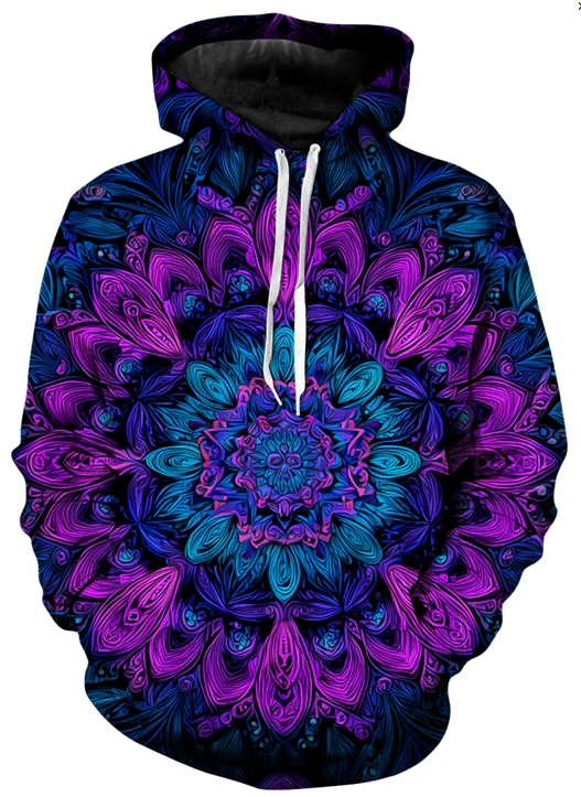 Lotus Blooming In The Dark 3D Hoodie Unisex S-5XL