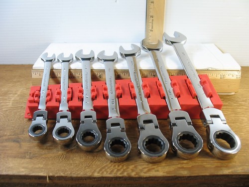 Llave de engranajes vacía 7 piezas estante de almacenamiento de herramientas SAE 9700 - totalmente nuevo **** SIN HERRAMIENTAS**** - Imagen 7 de 7