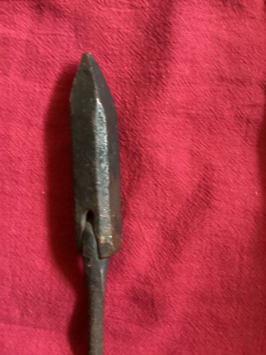 Antique Primitive Solid Copper Head Soldering Iron, Wood Handle 14” Vtg NICE! - Picture 5 of 9