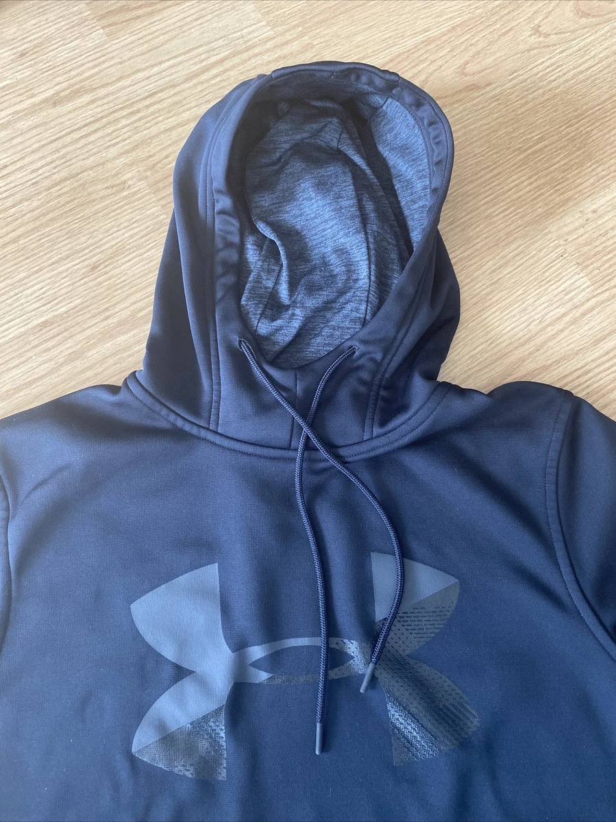 Under Armour Hoodie Mens Large Blue Fleece Black