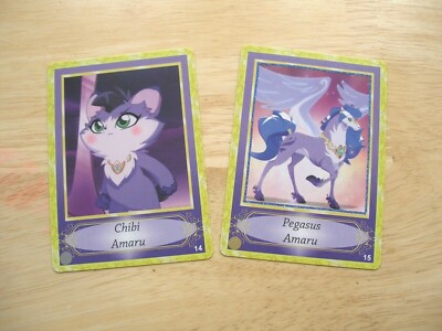 Lolirock 'Magical' Trading cards 14 15 Amaru Chibi and Pegasus