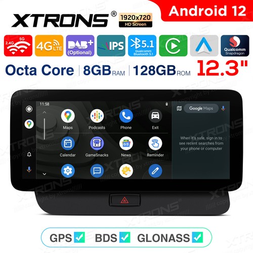 XTRONS Android 13 Retrofit Autoradio 128GB Bluetooth 5.1 GPS Navi SD für Audi Q5 - Bild 4 von 14