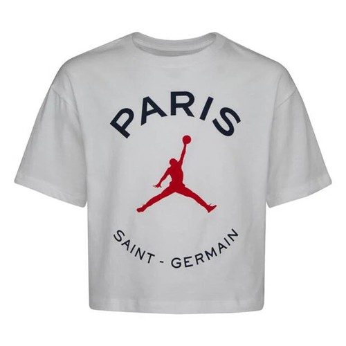Nike Air Jordan All Over Junior TShirt Girls White Crew Neck Size From 10-15 - Picture 10 of 15