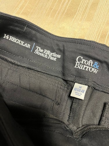 Neu mit Etikett Croft & Barrow The Effortless Stretch-Hose gerades Bein mittlerer Bund Größe 14 - Bild 6 von 7