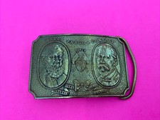 Wells Fargo  Company 50th Anniversary 1852-1902 Brass Belt Buckle Tiffany N.Y.