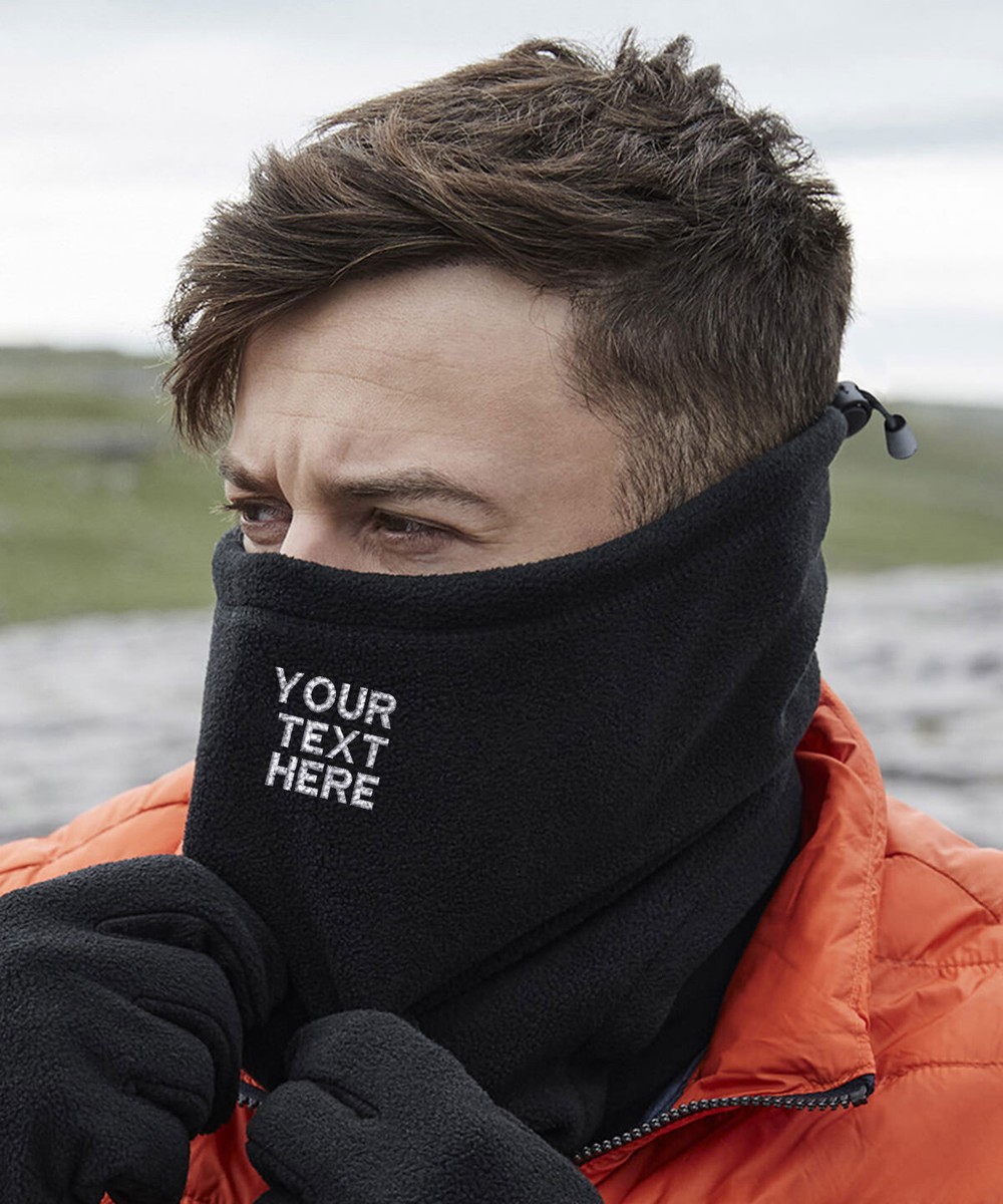 1043c Kit Scarves Designer Mens Snoods Embroidered Beechfield