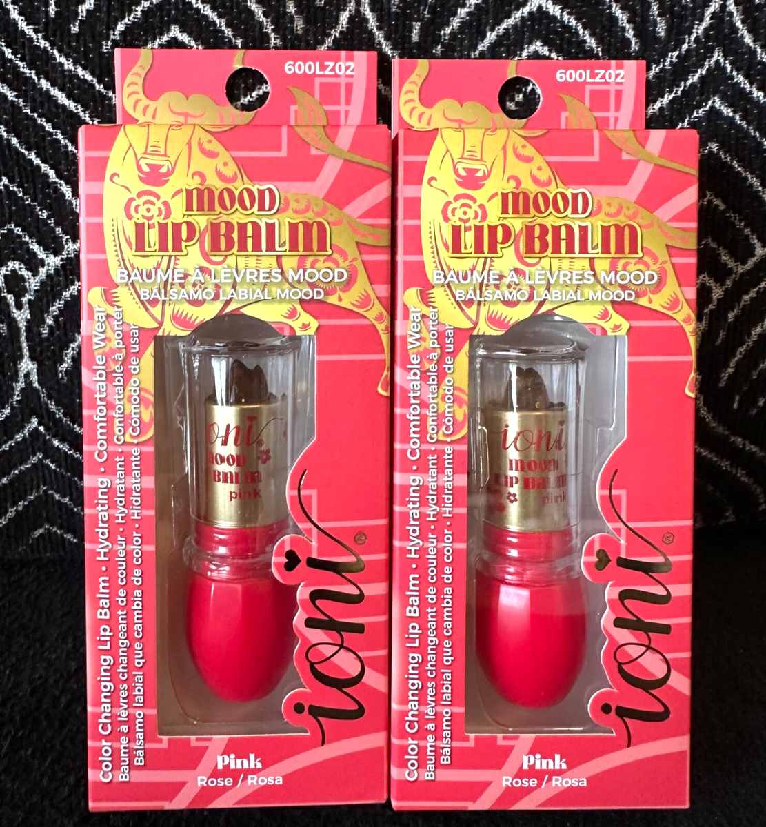 🌺2pk IONI LUNAR ZODIAC OX PINK ROSE MOOD COLOR CHANGING SOFT LIP