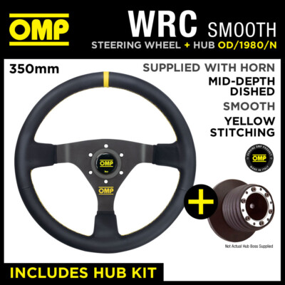 BMW E30 3 SERIES M3 83-90 OMP WRC 350mm SMOOTH LEATHER STEERING WHEEL & HUB KIT!