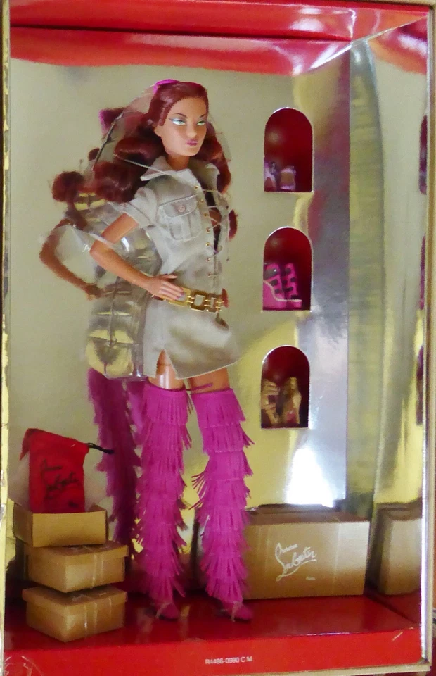 DOLLY FOREVER BARBIE DOLL BY CHRISTIAN LOUBOUTIN w BOOTS SHOES MATTEL R4486 NRFB - Image 2 of 4