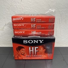 Lot of 6 Sony Audio Cassette Tapes High Fidelity 60 Min. New Sealed