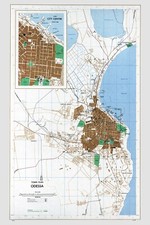 1962 Town Map of Odessa Ukraine