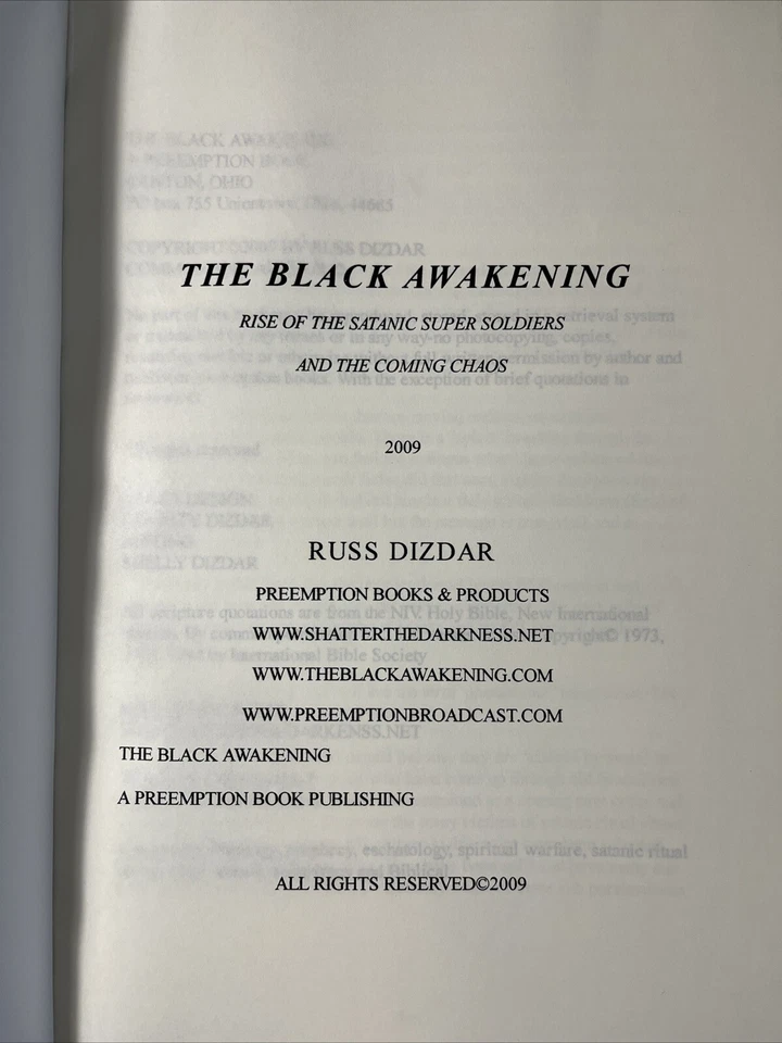【 Large Print 】The Black Awakening, Russ Dizdar, Paperback ,8.5*11.5”, Brand New - Image 4 of 4