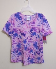 Scrubstar Women's Time for Tie Dye V-Neck Nurse Vet Tech Dental Scrub Top Small