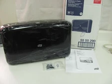 Tork 5555290 Elevation Bath Tissue Jumbo Roll Mini Twin Dispenser, Black