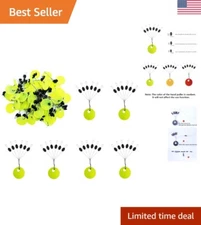 Rubber Bobber Stopper - 6 in 1 Float Sinker Stops - Black Oval - Size L,M,S