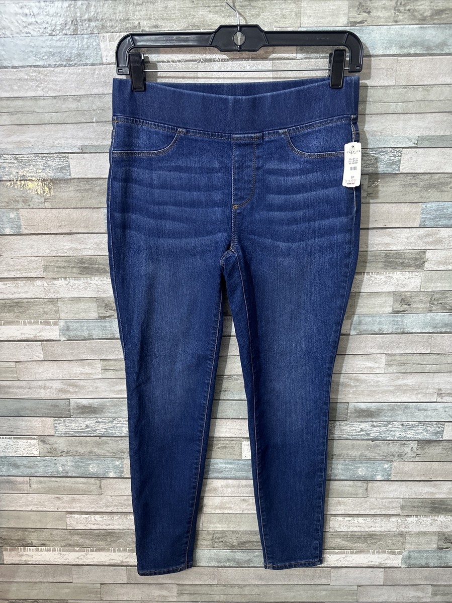 Women's Talbots Pull On Jegging Jeans 4-way Stretch Flawless Dark