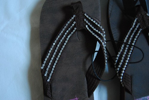 Rolling Stones Marrón Diamante Sandalias Chanclas Nuevo Official Bigger Bang - Picture 3 of 5