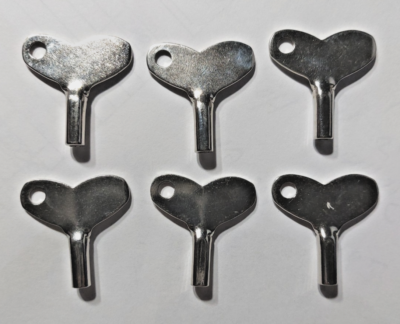 6 - Replacement Toy Wind Up Keys, Vintage Antique Toys, Clocks