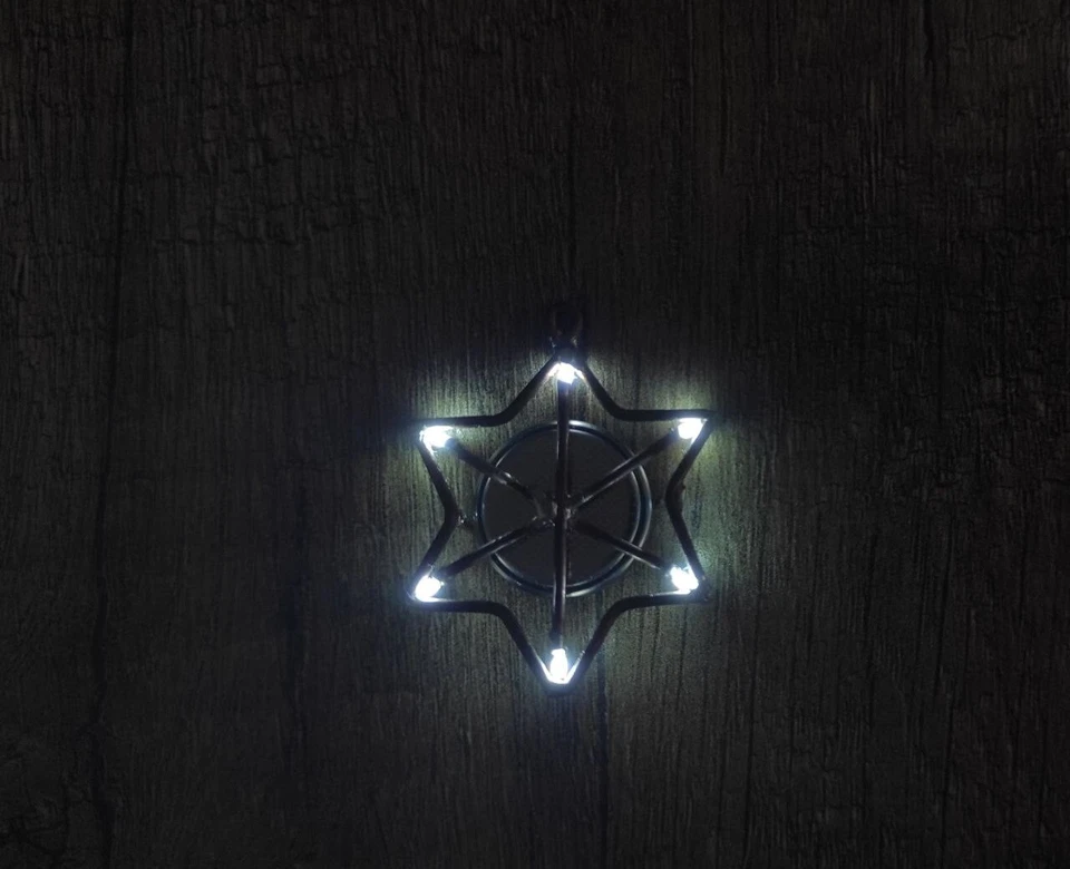 Original LED jewelry from copper wire. LED decoration handmade.Cristmas gift. - Image 4 of 4