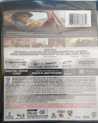 Cry Macho (2021) 4K UHD Blu-ray New Sealed Clint Eastwood