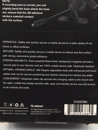 Esoulk Magnetic Car Phone Holder Dashboard Mount - 第 7/9 張圖片